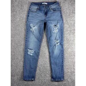 LLO Jeans Distressed Ripped Light Wash Denim Skinny Jeans Womens Size 3